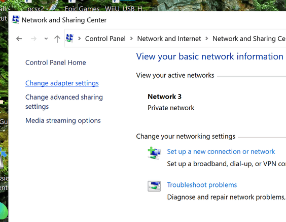 adapter settings